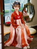 Осеннее детское ханьфу, платье, китайский стиль
