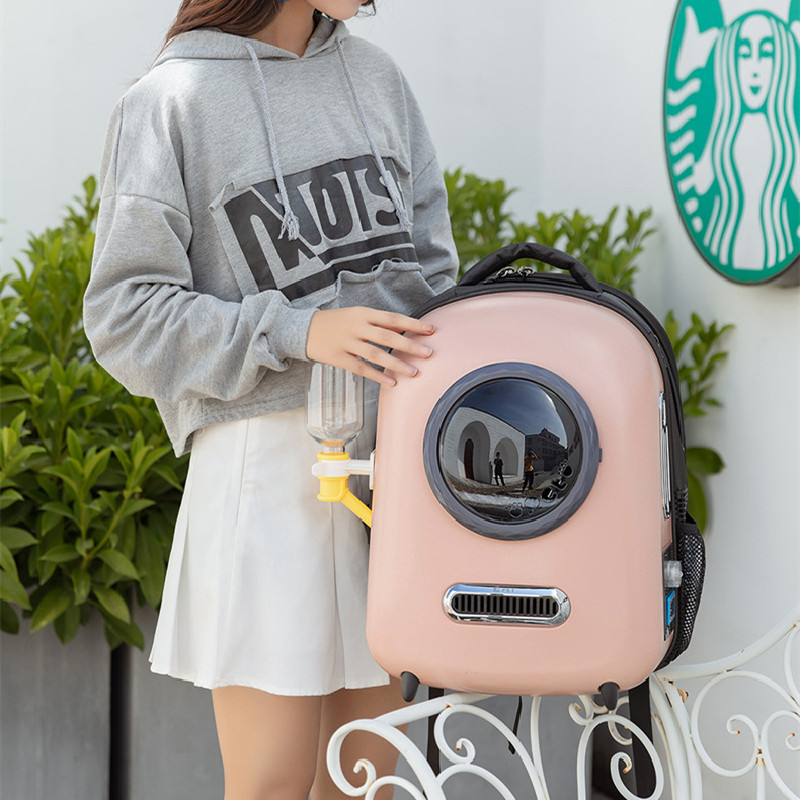 Cat Shoulder Bag Outside Bag Space Cabin Large Capacity Double Shoulder Breathable Summer Small Body Pooch Bag portable kitty cage