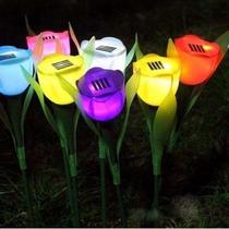 1pc LED Outdoor Garden Path Way Solar Power LED Tulip Shape