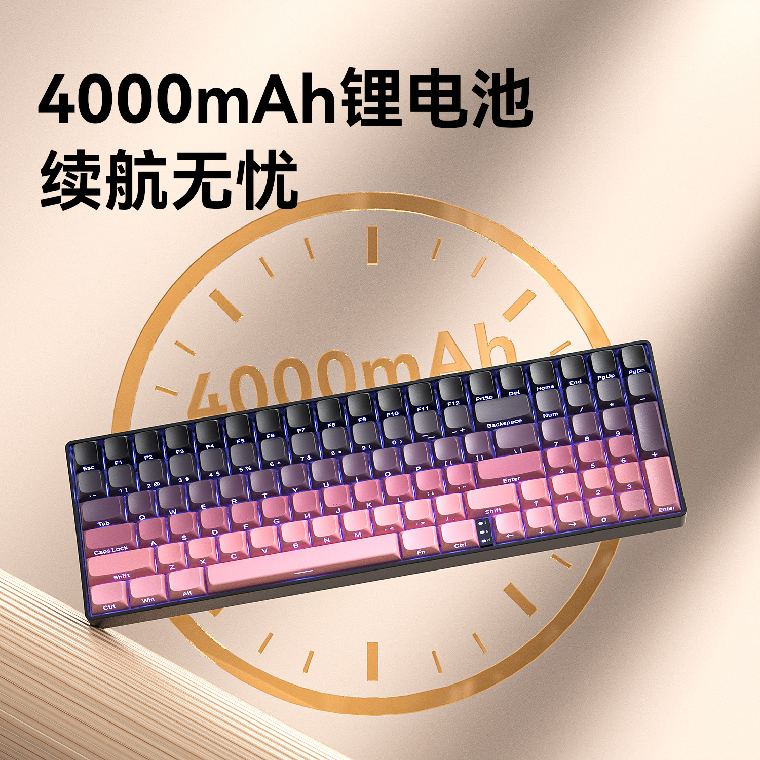 Wolf Spider S100 Wireless Three-Mode Mechanical Keyboard and Mouse Set for E-Sports Gaming, Bluetooth, Office, Computer, Tablet, Desktop