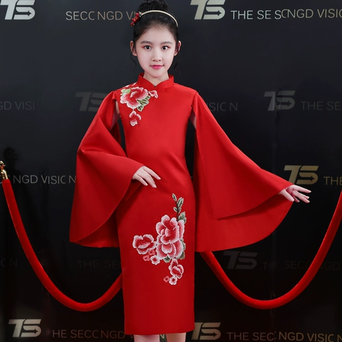 Летнее тонкое ципао, классическая детская осенняя юбка, костюм, китайский стиль