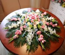 Hotel dining table large round table turntable table flower artificial flower center flower hotel table flower restaurant decoration turntable flower
