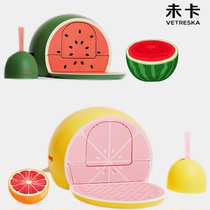 Uncaught watermelon cat litter box fully enclosed cat toilet large poop basin special anti-splash deodorant supplies drawer type