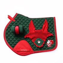 TF harness Christmas equestrian sweat pad horse earmuffs horse leggings horse leggings obstacle dance step harness set