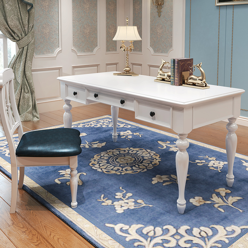 American desk solid wood 1 4 m 1 2 m study room American Country desk all solid wood writing desk bookcase