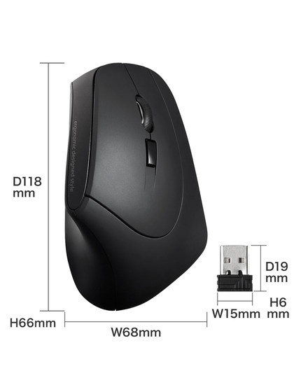 日本SANWA无线鼠标人体工学大尺寸直立竖握式蓝牙usb电脑静音男女