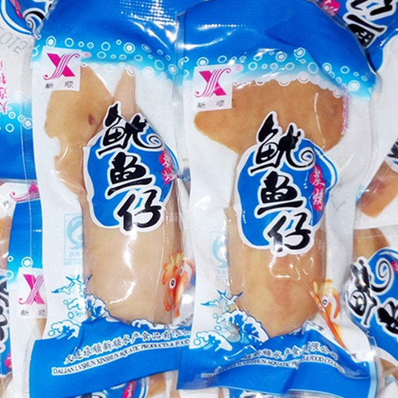 Dalian Xinshun charcoal grilled baby squid ready-to-eat seafood snack spicy squid silk foot seafood small package snack food
