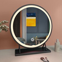 Mirror home small can hang cosmetic mirror desktop led lamp charging desktop luxury large oversized