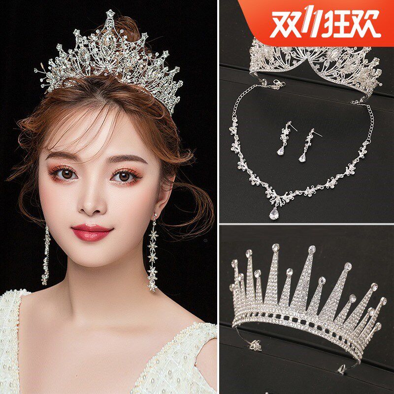 Birthday Bride Headwear Crown Sensation 2021 New Sensual Fairy Beauty Wedding Dress Crown Female Adult Adult Married