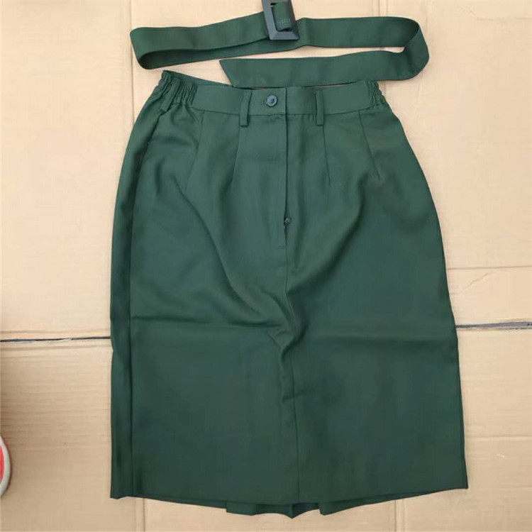 Olive green ladies short skirt business etiquette army green short skirt women's summer temperament formal dress short skirt