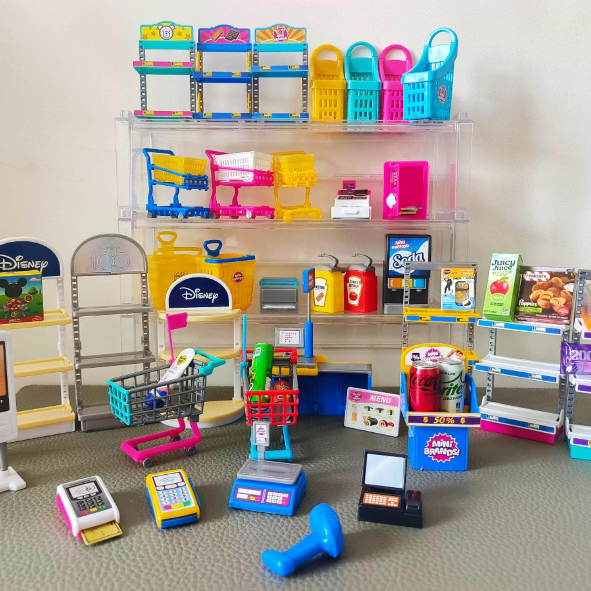 zuru微縮超市收銀機玩具：超仿真扮家家酒玩具，娃屋場景