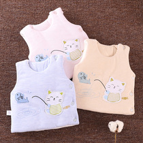 Newborn Baby Pure Cotton Warm Horse Chia male and female baby Winter hit bottom three layers of laminated cotton thickened side open outside wearing canon