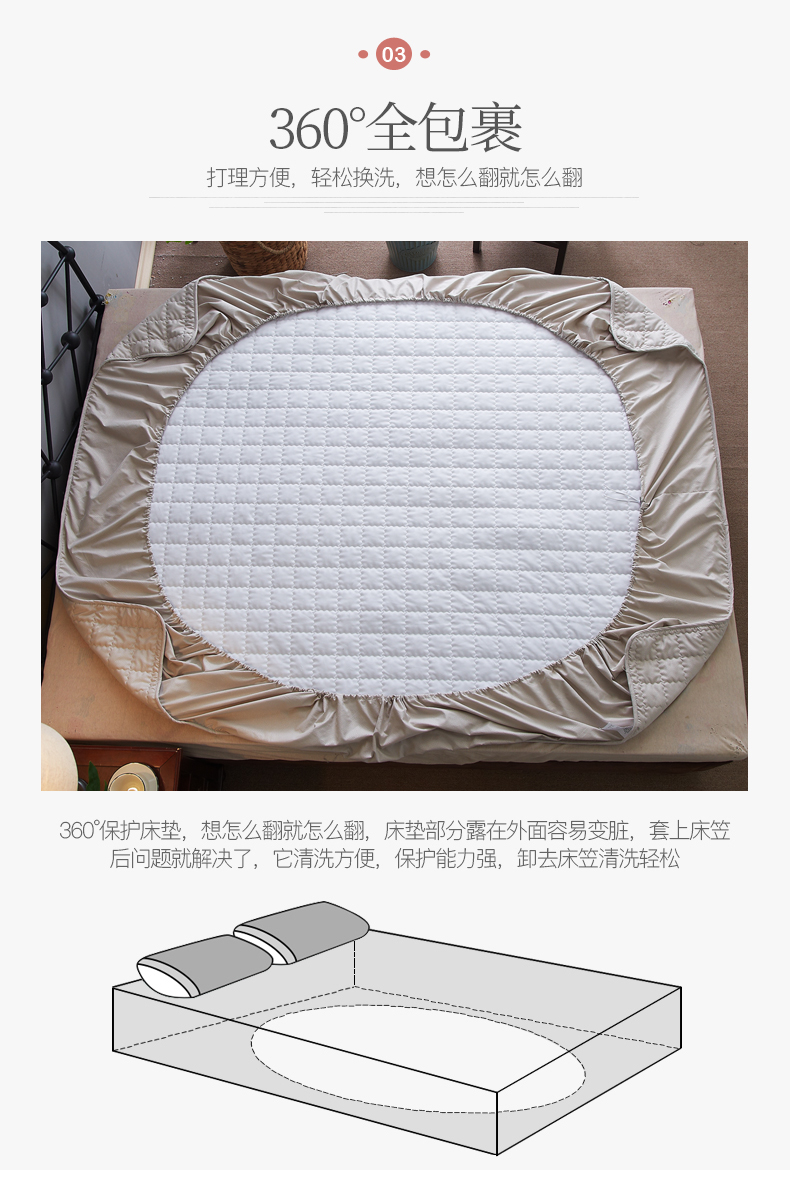 Được trang bị mảnh duy nhất của bông bông bông 1.8m dày bông nệm bìa Simmons nắp bảo vệ 1,5 m trượt - Trang bị Covers Mua ga phủ giường