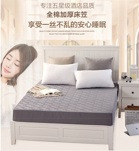 Giường bông Tấm trải giường bằng vải bông duy nhất che bụi che phủ chăn bông bọc nệm dày Simmons bảo vệ Ga phủ giường Everon