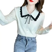 Doll Collar Sweaters Knitted Jumper Women Autumn Winter