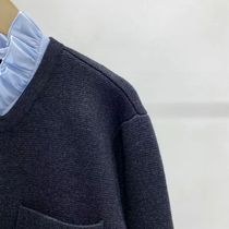Femmes Sweater Knit Cardigan Embroderie Boutons solides Élevé
