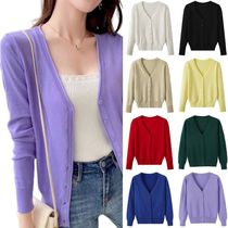 S to 6XL Cardigan 22 colors Autumn Spring Long Sleeves