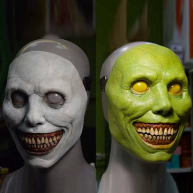 [Halloween Mask Full Face Skull Masks Latex Head Cover]