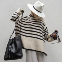 S-L Womens Sweaters Autumn Turtleneck Long Sleeve Pullover