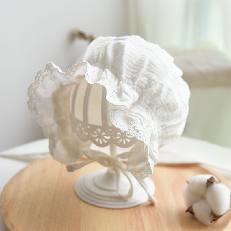 Newborn Baby Hats Spring Autumn 0 To 3 Months 6 Female Baby Princess Ocean Princess Cute style palace hat Inn style