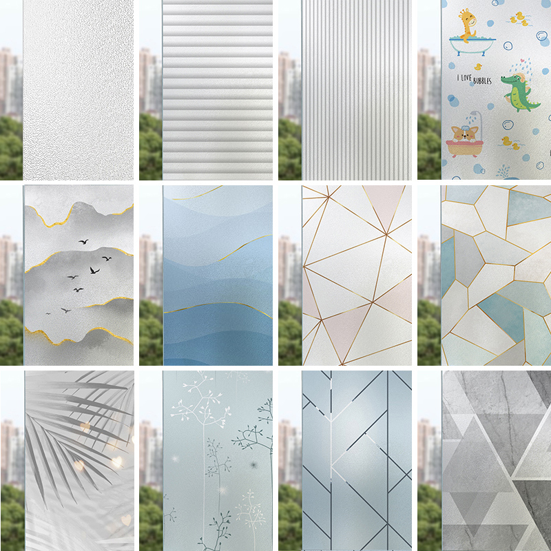 Frosted Glass Sticker Anti-Walking Light Window Sticker Bathroom Door Make-up Room Shading Window Sticker Anti-Peep Toilet Privacy Film
