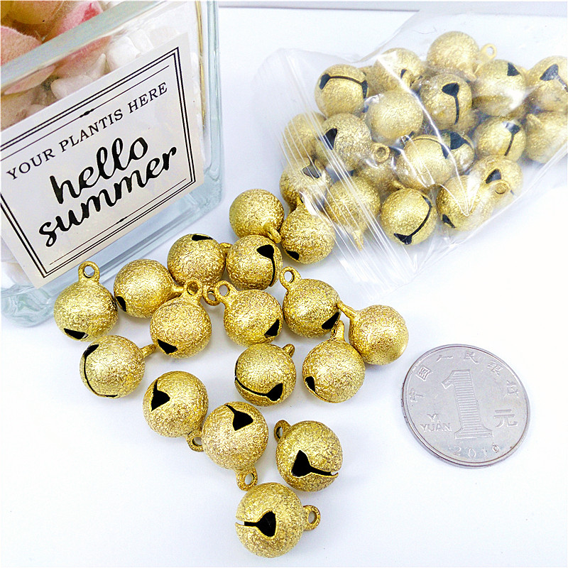Gold Frosted Bell DIY Jewelry Accessories Small Bell Bracelet Anklet Pendant Pendant Pet Hanging Neck Bell