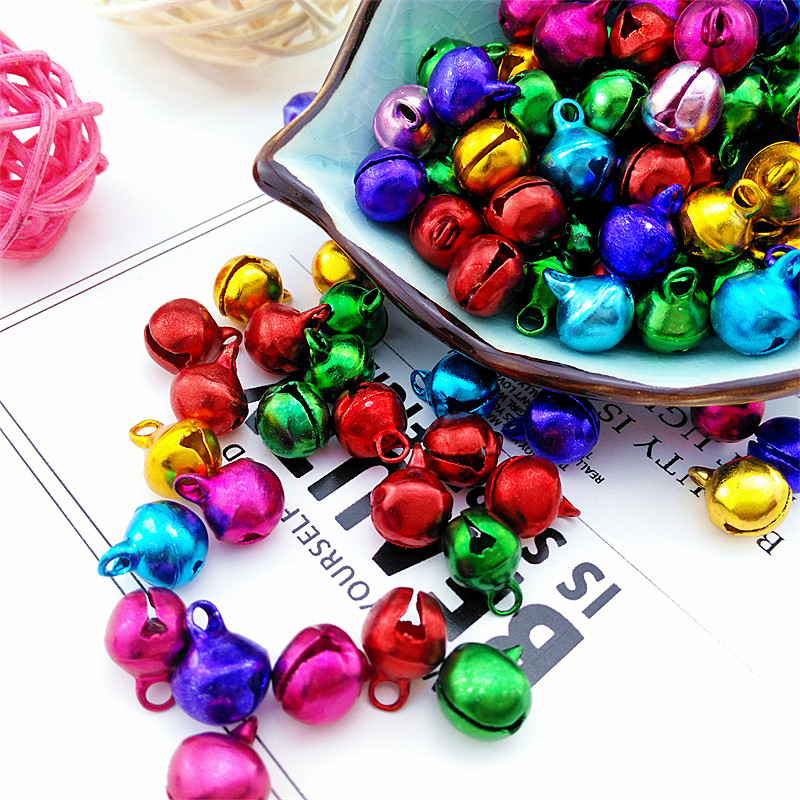 Color aluminum bell DIY jewelry accessories pendant pendant color retro bell bracelet anklet pet bell