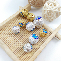 Cloisonne dripping oil hollow ball beads handmade diy jewelry accessories beaded loose beads material bracelet necklace accessories