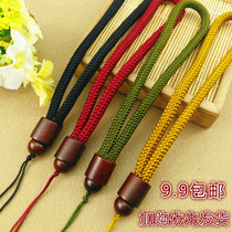 Wordless barrel bead handle hanging rope DIY hand-woven jewelry accessories thousand-eyed bodhi child pendant play piece