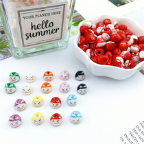 Dao Le Tang nine-color kitten head diy handmade jewelry material Jingdezhen creative ceramic lucky cat jewelry accessories