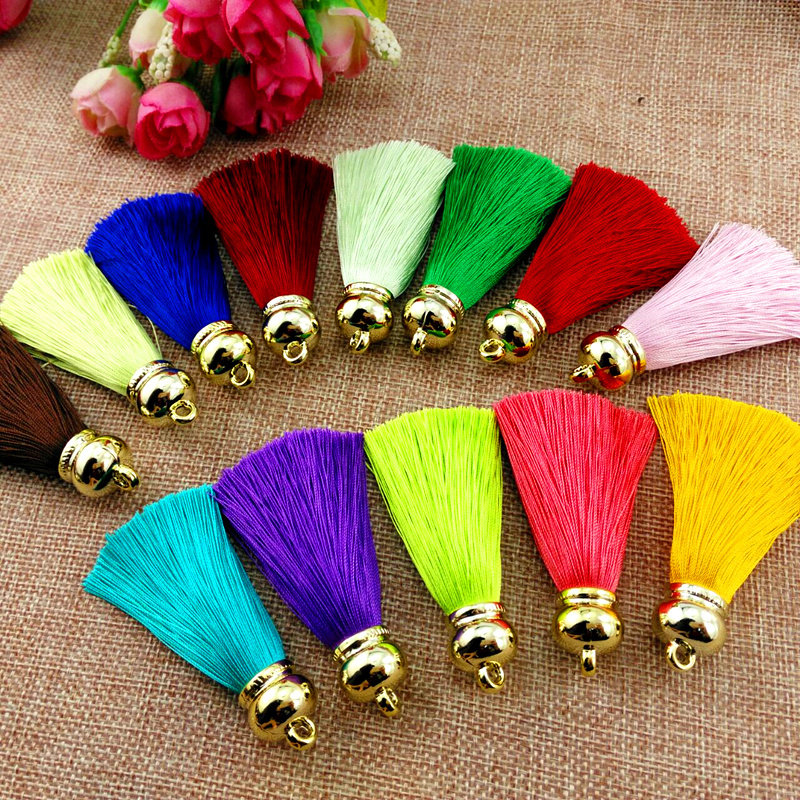 Imitation Metal Hat Artificial Silk Silk Tassel Hanging Tassel Handmade Chinese Knot Decoration Tassel Costume Earrings Tassel Accessories