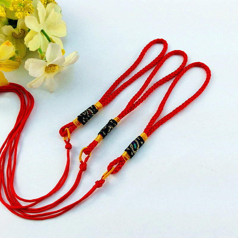 Chinese knot red hanging headband line handle rope handmade accessories weaving play piece rope jewelry diy pendant lanyard