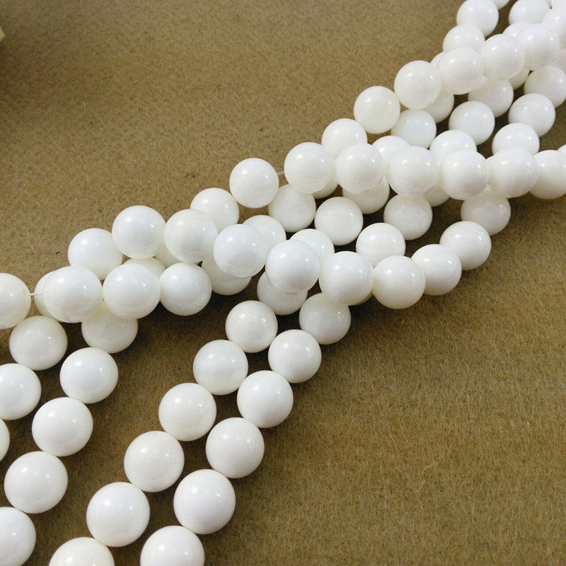 Natural white shell beads semi-finished beads loose beads DIY handmade jewelry accessories materials loose beads accessories