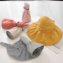 Lace sun hat parent-child sun hat summer big eaves double-sided cotton empty hat female new travel fisherman hat