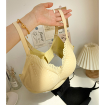 Throw it at home big breasts friendly receive side breasts thin lemon seamless bra