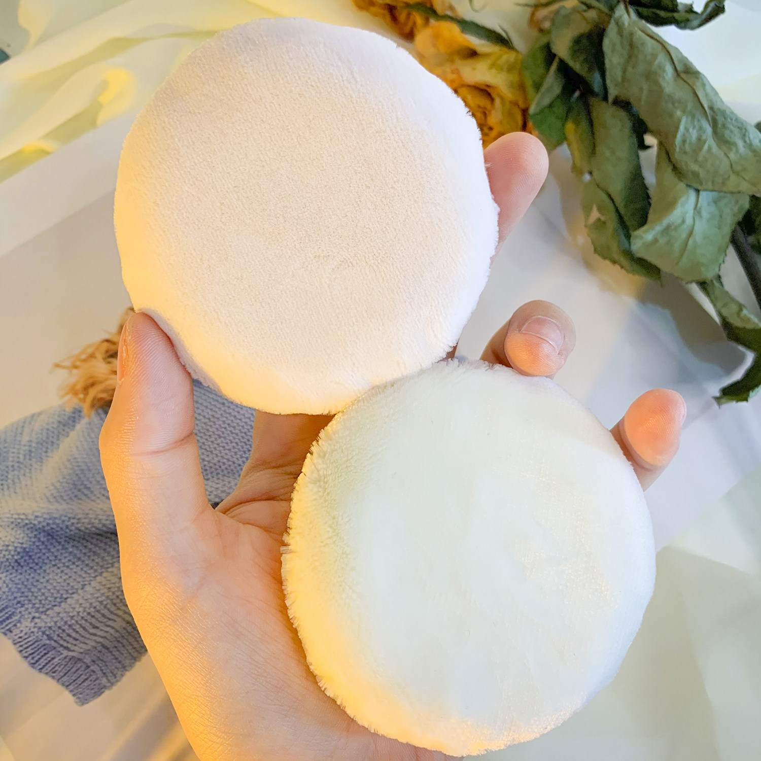 Throw throw home super large powder puff soybean milk box powder puff (box) 2 copies 39 yuan