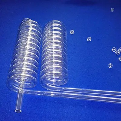 Quartz glass spiral pipe can be customized 1 - 80mm