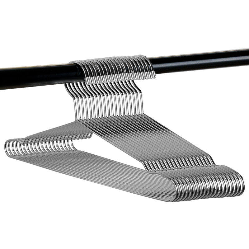 Hanger Stainless Steel Hanger Pants Rack Solid Clothes Hanger Anti-Slip Home Drying Clothes Hanger Subrack Clip Hanger by frame