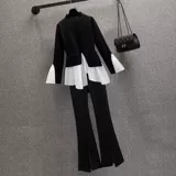 Модный весенний осенний комплект, дизайнерская рубашка, большой размер, 2023, тренд сезона