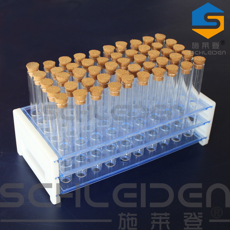 50支带木塞试管+3层试管架套装 12*100 玻璃试管 套餐