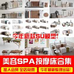Sketch Master Modern Beauty Salon Spa Massage Bed Beauty Bed Physiotherapy Bed Su Model Material