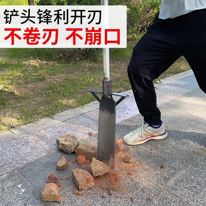 全锰钢铁锹真有那么神？挖树挖土实测揭秘！