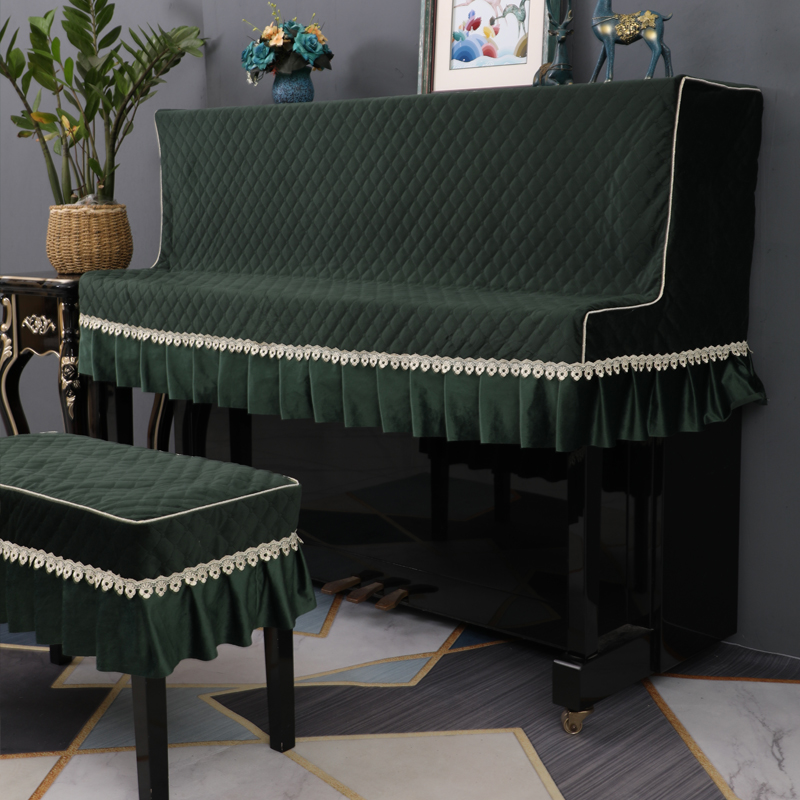 Piano Dust Cover Piano Cover Light Luxury Upright Piano Cover Velvet Piano Cover Simple Modern Piano Bench Piano Cloth