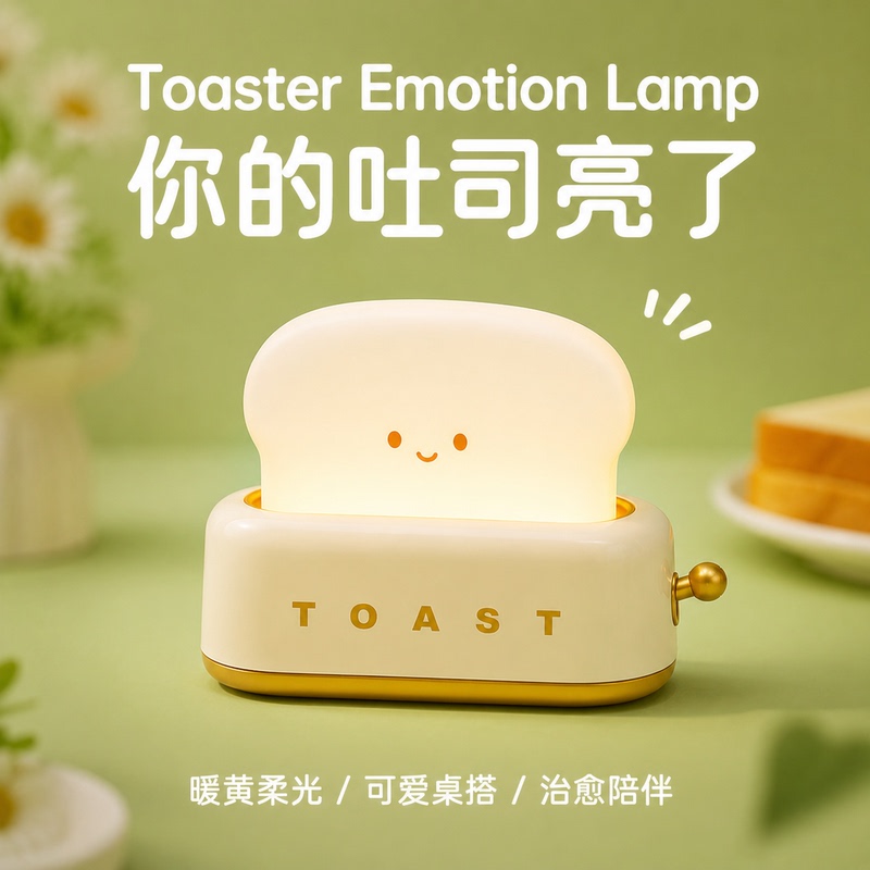 Bread Machine Night Light, Birthday Gift for Girls, Niche, High-End, Practical, Desktop Ornament for Boyfriend, Graduation Souvenir