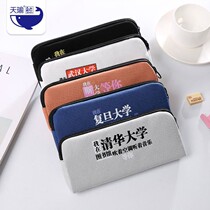 Pencil bag ins small crowd cool Japanese students large capacity high value creative stationery box junior high school net red simple small clear