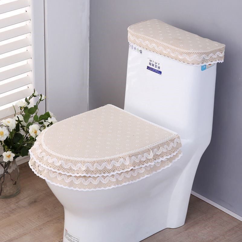 In 2021, the new toilet mat environmental protection cotton trash toilet three piece household large