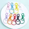 Pindu DIY Keychain Metal Accessories Wire Ring Door Buckle Silicone Leather Cord Pendant Snap Ring Small Bell Spring Buckle