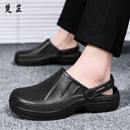 Giày đầu bếp mới giày chống trượt nam giày nhà bếp chống thấm nước và dầu giày làm việc khách sạn dép đi trong nhà thoáng khí giày bảo hộ lao động nữ dép đầu bếp không lỗ