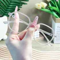 Polygonal transparent glasses for short-sighted women can be equipped with prescription lenses to prevent blue light eye frames for men with big faces to look slimmer