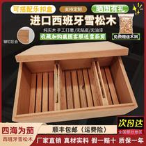 Cigar box imported Spanish cedar wood box cigar humidor sealed box with lock box thickened large capacity